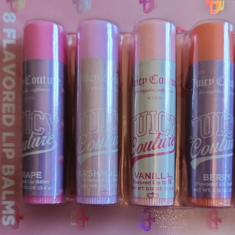 Juicy Couture Lip Balm Set Of 8 New In Pack